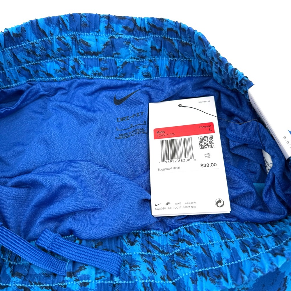 NWT New Nike Girls One Woven High Rise Printed Shorts Size Large L Kids Cheer - Picture 5 of 5